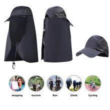 Открытый колпачки закрылков быстросохнущая 360 градусов Зонт с рисунком с обратной стороны водостойкий дышащий уха шеи крышка аксессуары для спортивной одежды
