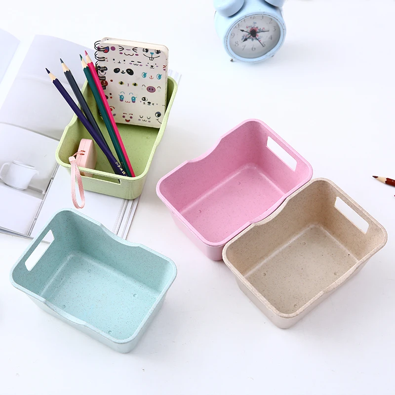 3PCs Nordic Plastic Cosmetic Storage Box Desktop Remote Control Pencil Skin Care Office Articles Organizer Sundries Container