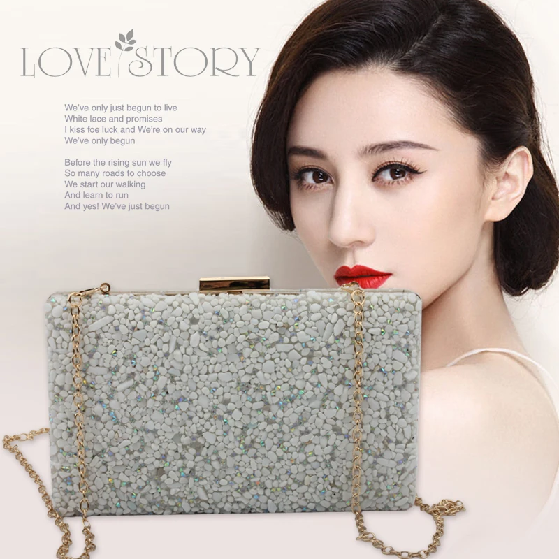 Diamond luxury handbag women bags designer evening bag Female shoulder