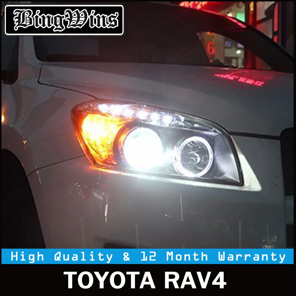 BEINGWINS Автомобильная фара для Toyota RAV4 головной светильник s 2009-2013 для RAV 4 светодиодный Ангел глаз DRL Q5 bi xenon объектив h7 Ксенон передний светильник