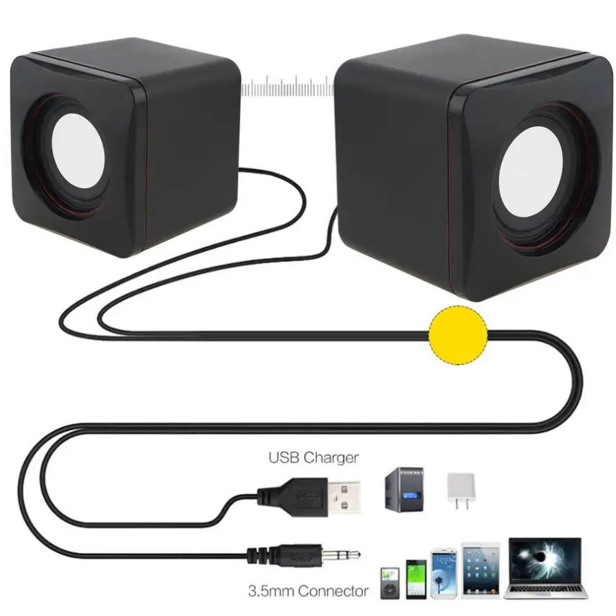 Portable USB Powered Computer Speaker Soundbox Mini Soundbar for