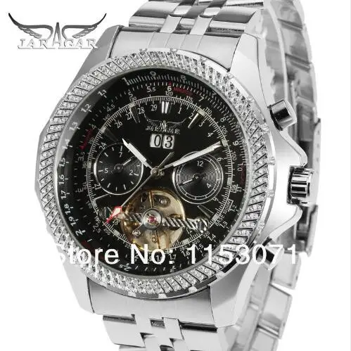 JARAGAR, Мужская коллекция, часы с турбийоном, мужские часы с ремешком из нержавеющей стали, механические наручные часы Horloges Mannen