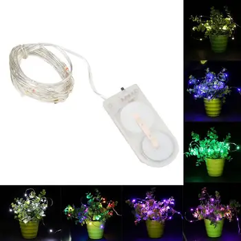

2M 20 Leds Copper Led Fairy Lights Holiday Light Button Battery LED String Light For Garland Party Christmas Fairy Light