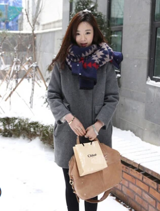 Pardessus Nouvelle Mode Sections Black Tranchée khaqi Femmes D'hiver De Mélangée Mince Cp1112 Longues Manteau gray Belle Laine Sqwf7Txdf