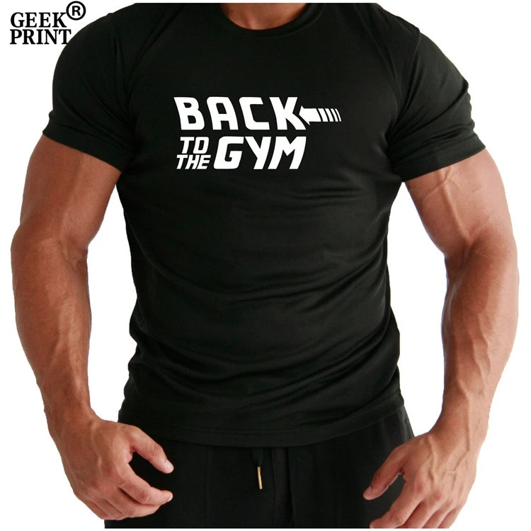 

2019 Summer Fashion Hip HOP Men T Shirts Casual Print BACK TO THE GYM T-shirt Men High Quality Short Sleeve Cotton Tees