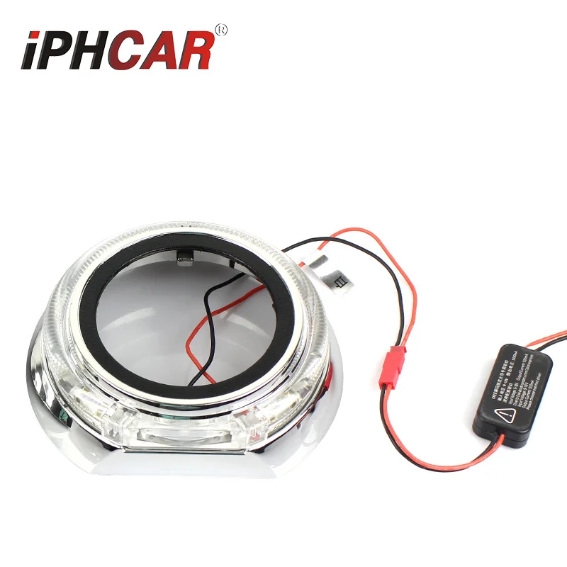 Free Shipping IPHCAR Car Styling China Car Accessories Hid Bi Projector Lens LED Angel Eyes Projector