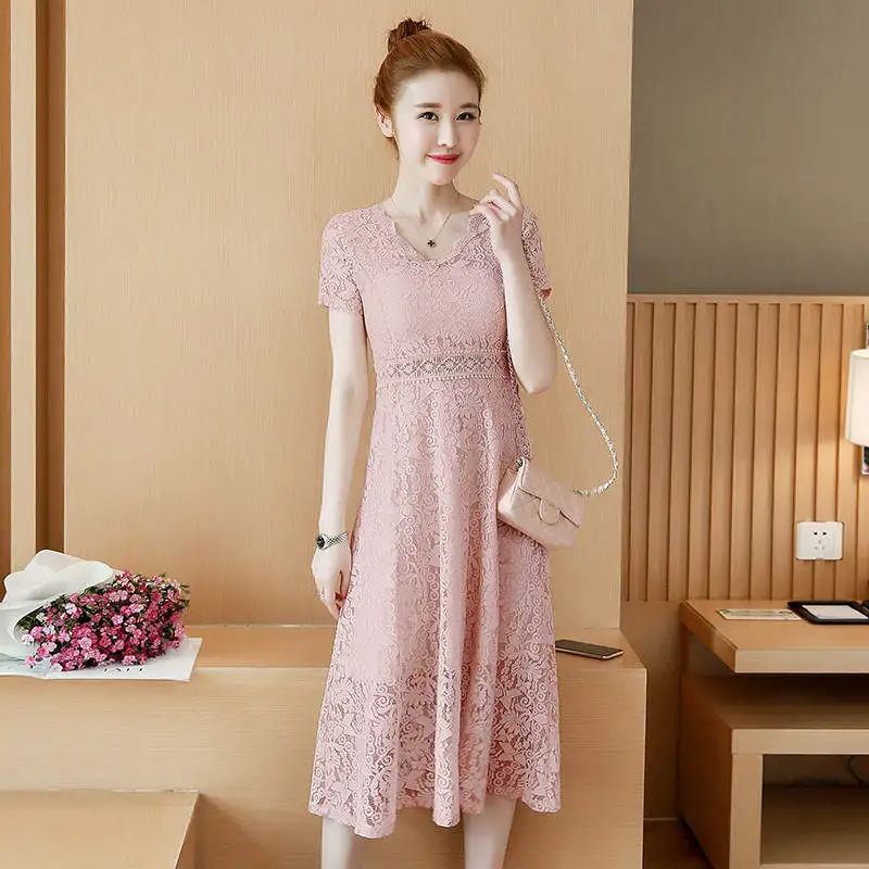 Lace-Summer-Dress-Women-Short-Sleeve-Fashion-Maxi-Party-Dress-Elegant-Jurken-Sweet-Robe-Longue-Long_