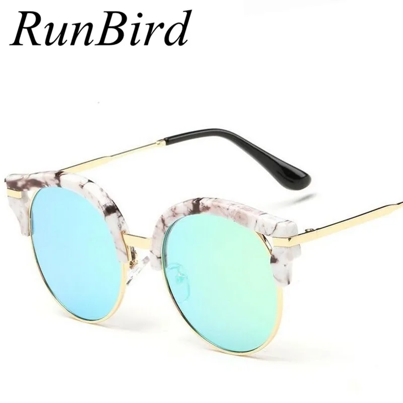 RunBird новинка моды летнего сезона, круглые солнцезащитные очки Для женщин дизайнерские очки солнцезащитные очки для женщин Multi Цвет очки оттенки R078