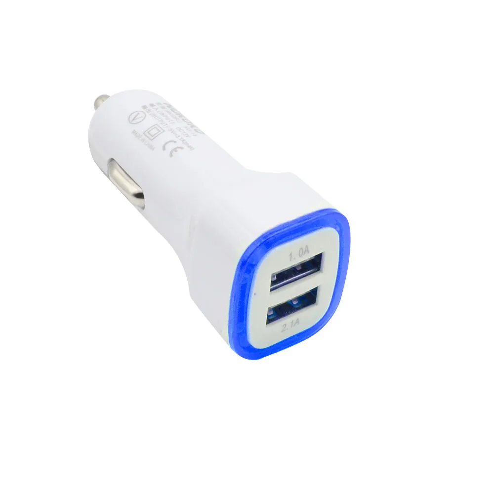 

12 /24v 3.1A LED USB Dual 2 Port Adapter Socket Car Charger For IPhone/Samsung/HTC IPad Mini 1/2 IPhone 5/6/6 IPod Car Styling