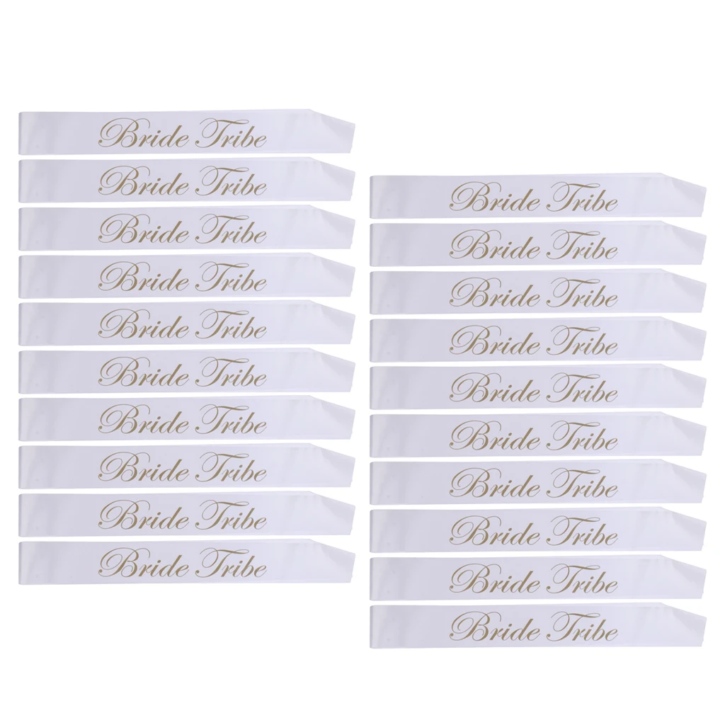 Pack of 20/Set Bride Tribe Sash Wedding Sash Hen Night Bachelorette Party Decor 78 x 10 cm Pack of 20/Set Bride Tribe Sash Wedding Sash Hen Night Bachelorette Party Decor 78 x 10 cm