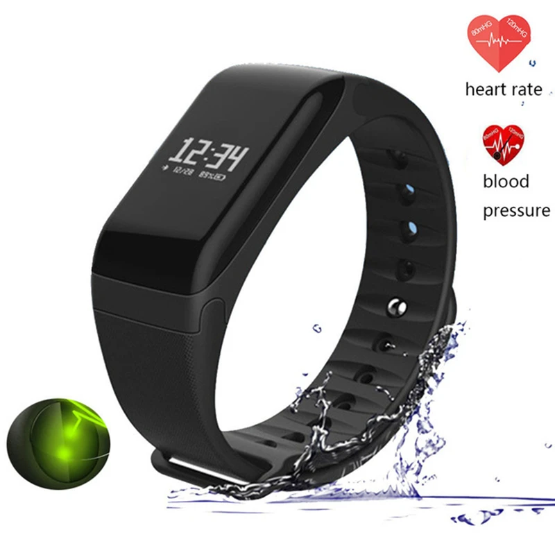 Bluetooth 4.0 F1 Smart Watch Heart Rate/Blood Pressure Monitor fitness Wrist band Tracker Bracelet for Android IOS PK V66 S2 K1 |
