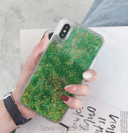 Perfect C-ku Diamond Bling Liquid Quicksand Glitter TPU Electroplate Hard Case For Iphone X 8 7 PLUS 6 6S 7PLUS Skin Cover Luxury 100pcs 5