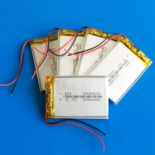 Lot 5 pcs 3.7V 500mAh 303450 li ion rechargeable battery polymer lithium for MP3 GPS DVD PSP bluetooth recorder e-book camera