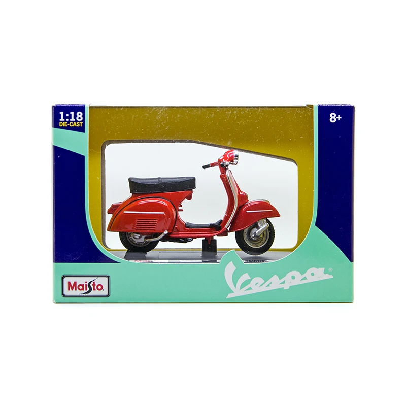 Maisto 1:18 VESPA Piaggio 1968 GTR красные модели мотоциклов Модель велосипедная база литая под давлением мото детская игрушка для коллекции подарков