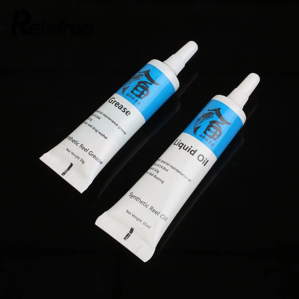 

2pcs Fishing Reel Metal Bearing Lubricant Oil/Grease Set Kits Fish Tool Reel Oil Fishing Accessories