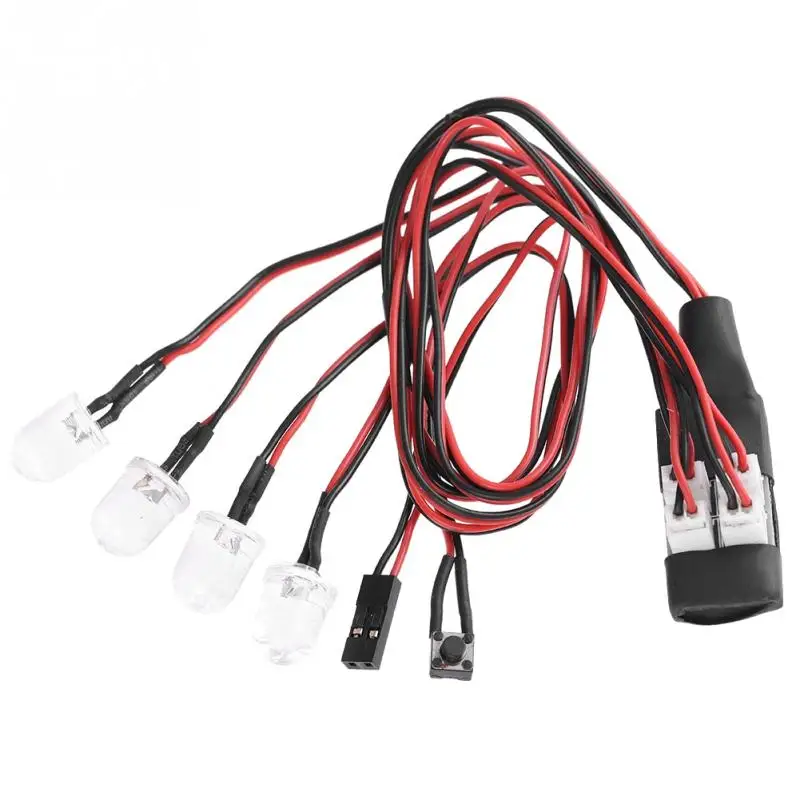 

RC Model Car LED Light 4 LED Lights with 2 Colors 10MM High Brightness Headlamp Headlights LED Light for RC Cars