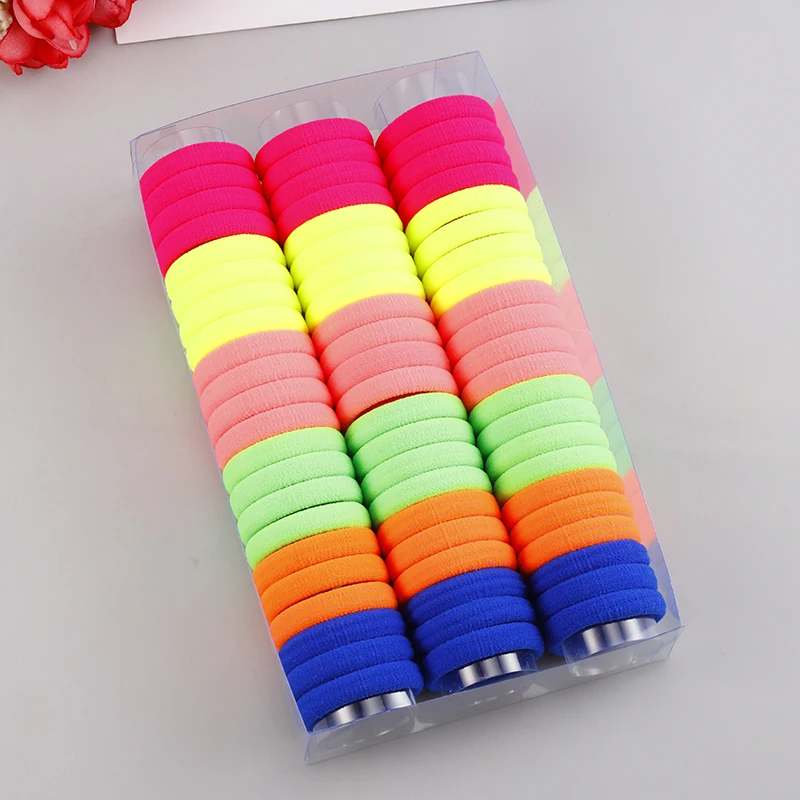 

66PCS/Lot 3.0CM Small Ring Scrunchy Hair Band For Baby Girls Ponytail Holder Headwear Rubber Band Kids Headband Hair Accessories