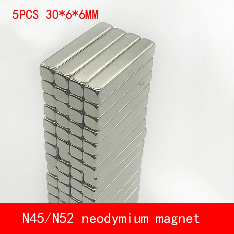 5PCS/lot 36*6*6mm N45 N52 neodymium strip