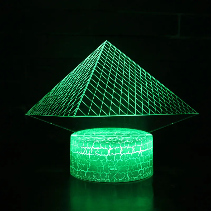 Great Pyramids тема 3D лампа светодиодный ночник 7 цветов Изменение сенсорного настроения лампа Рождественский подарок Прямая
