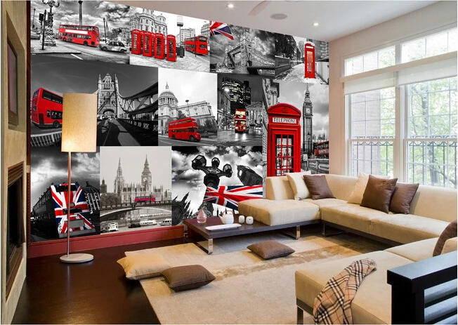 Us 11 1 63 Off Custom Wallpaper Photo Retro London Theme For The Living Room Bedroom Ktv Bar Background Wall Textile Cloth Papel De Parede In