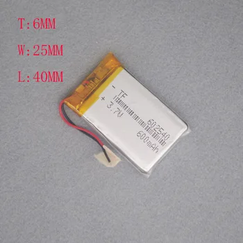 

3.7v polymer lithium battery 602540 Bluetooth speaker CarLog built-in 600Ma