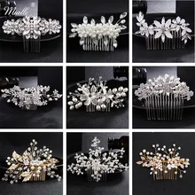 Miallo, модные цветочные Кристальные расчески для волос, свадебные аксессуары для волос, ювелирные украшения, свадебные заколки для волос, заколки для волос, диадемы для невесты