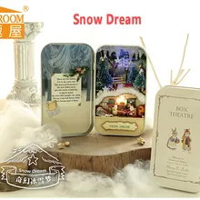 Кукольный домик ручной работы миниатюрный puppenhaus 3D Деревянный пазл miniaturas дом с мебелью кукла для подарка на день рождения игрушки-Снежная мечта