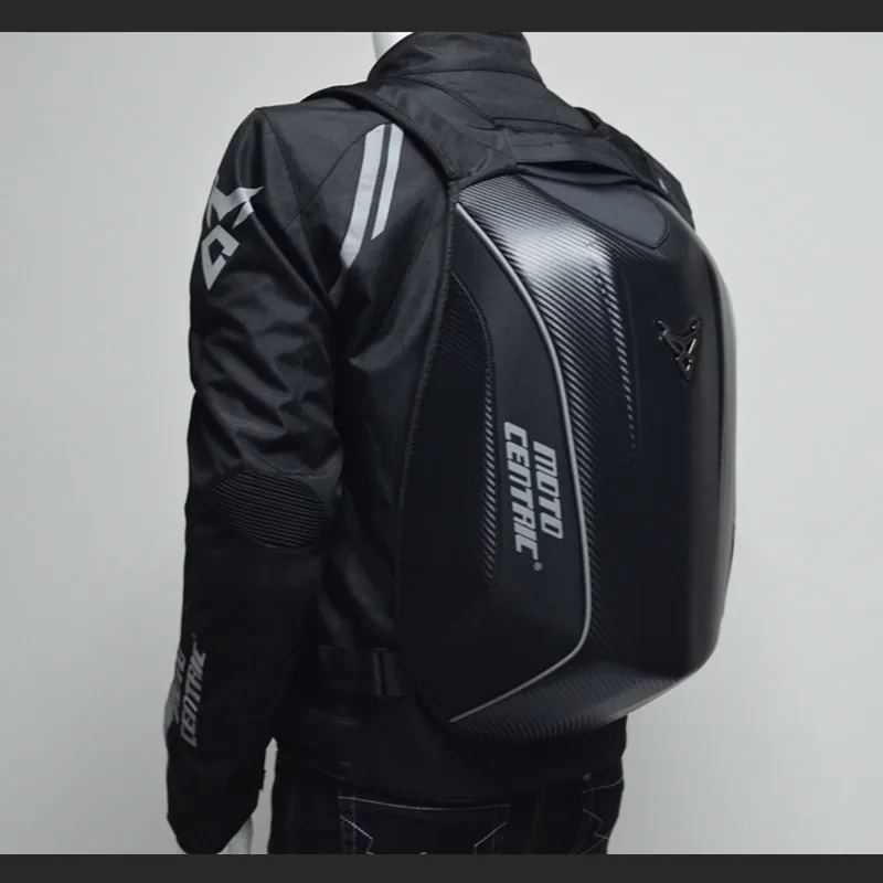 Carbon fiber motorcycle backpack riding bagpack helmet bag Men travel