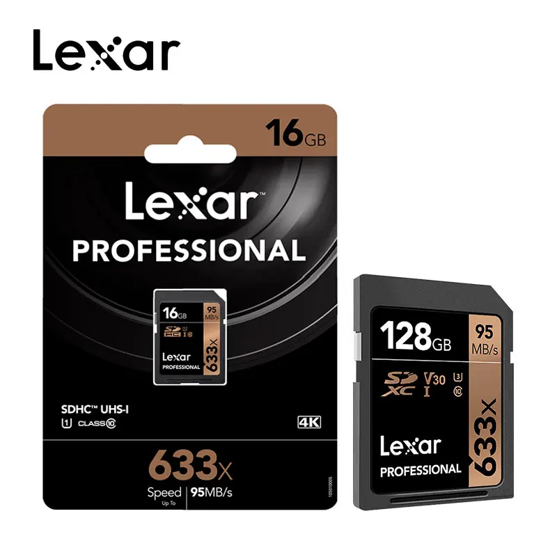 Lexar с высокой пропускной способностью 633x SD карта, 32 ГБ, 64 ГБ 128 ГБ 256 ГБ 512 Гб карта памяти USH-1 U3 высокое Скорость Бесплатная доставка