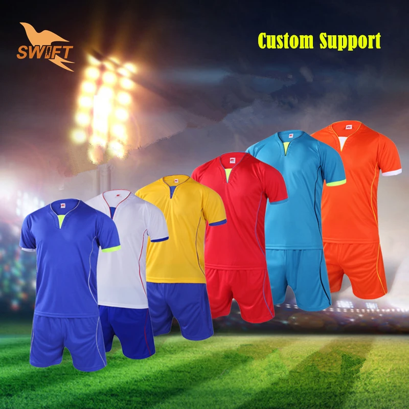 

New Customize Adult Breathable Soccer Set 2017 2018 Soccer Jerseys Uniforms Euro Football Kit Cheap Football Shirt Tracksuit
