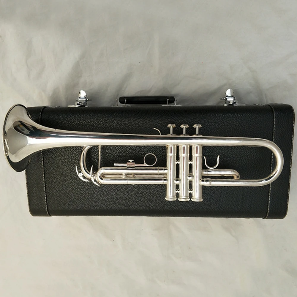 

New Japan Bb Trumpet 6310 Silver Plated Music Instruments Profesional Trumpets Student Included Case Mouthpiece Accessories