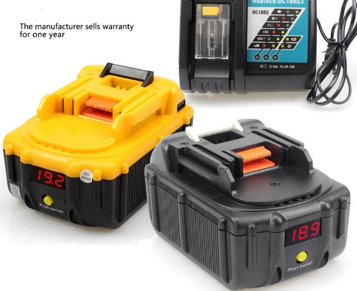 Сменный аккумулятор USB 6000 мАч для Makita BL1815 BL1830 BL1835 LXT400 194204 5 194205 3 194309 1 BDF450 18 в (1