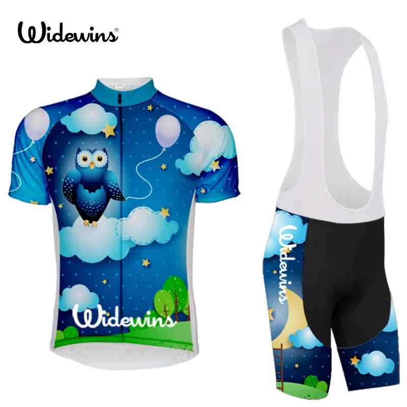 

New 2018 men Team Pro Cycling Jersey Clothing Set MTB Starlight Owl ROAD Bike Breathing air Cycling Sets 3D gel Pad 5817
