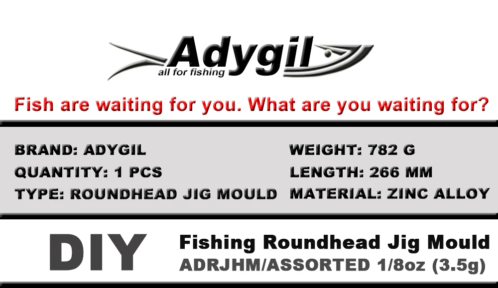 Adygil DIY рыболовные круглоголовые джига плесени adrjhm/разные комбо 1/8 унций(3,5 г) 8 стаканчики для минеральных водов