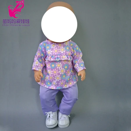 Doll clothes pants 43cm new Born baby doll 1" dolls outwear baby girl gift - Цвет: 13
