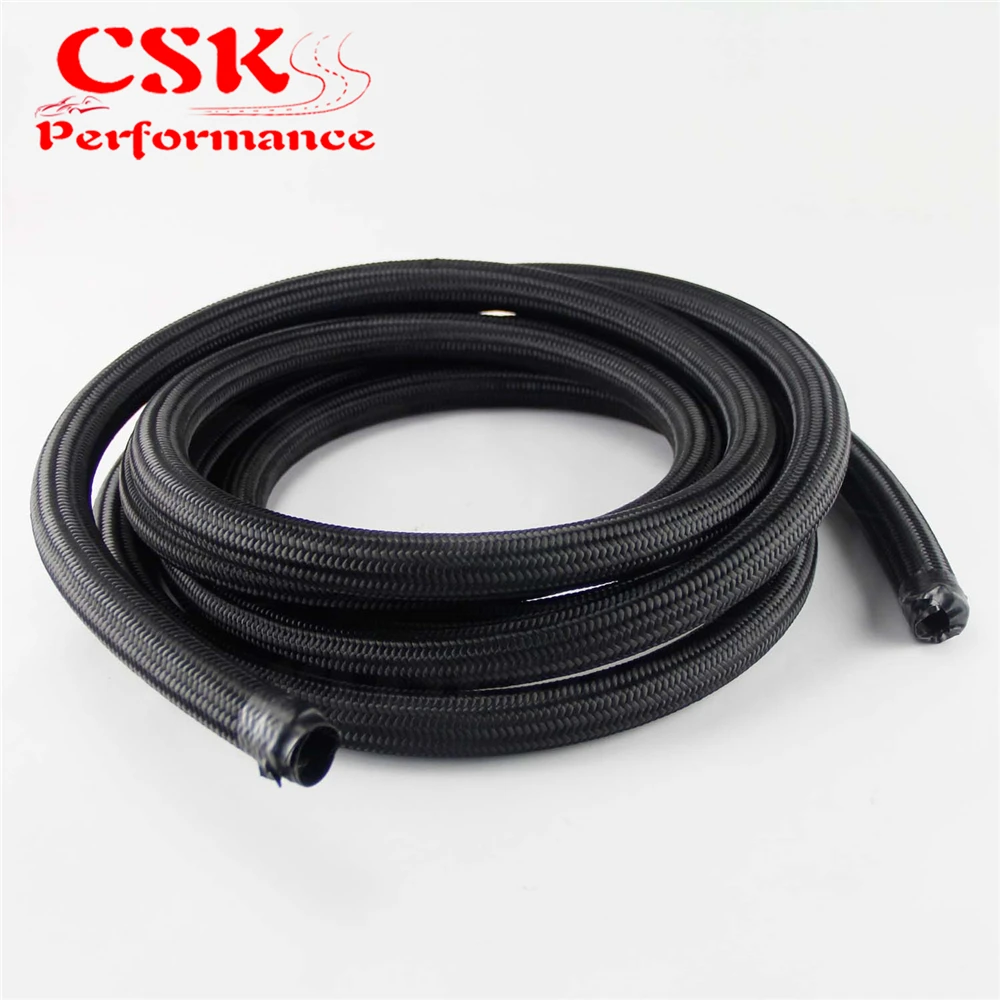 AN12-12AN AN 12 Nylon Braided Fuel Line Oil Hose Stainless Steel 5M 15KPSI AN12-12AN AN 12 Nylon Braided Fuel Line Oil Hose Stainless Steel 5M 15KPSI