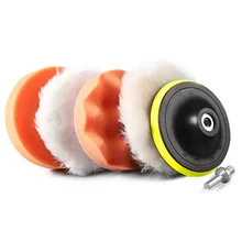 Машина для воска красоты 4 дюйма полировальный диск колеса самоклеющиеся шерсть мяч полировальная машина плоскостная волна губка диск 100 мм Полировочная прокладка