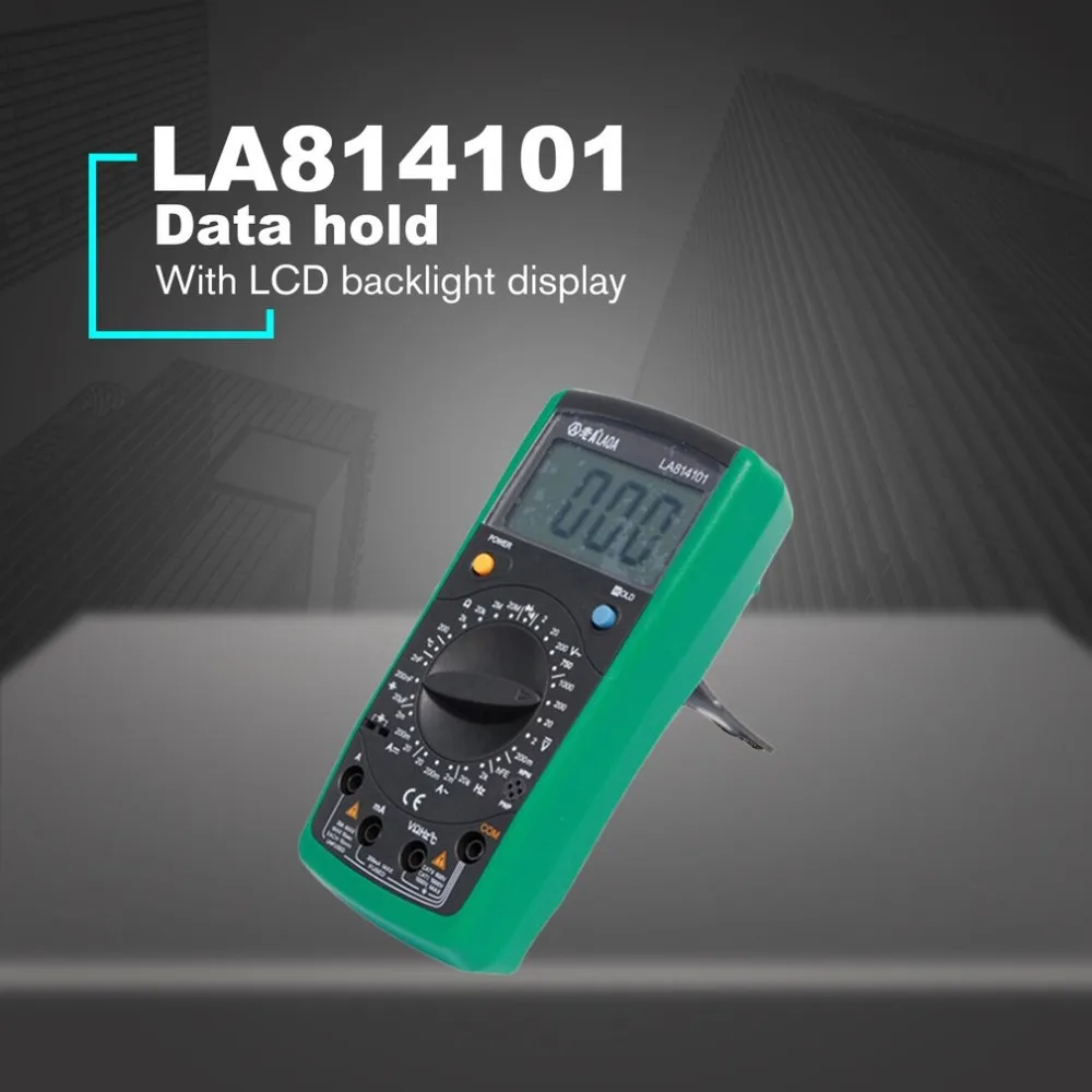 

LAOA LA814101 Digital Multimeter Multimetro Amp Volt Ohm Meter Ammeter AC/DC Voltage Current Test Temperature Resistance Tester