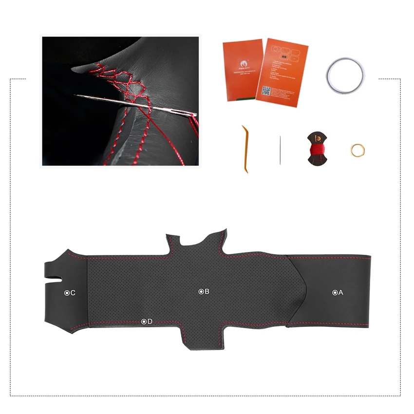 Чехол рулевого колеса автомобиля MEWANT из натуральной кожи для Ford Fiesta ST 2012 2013 2014 2015