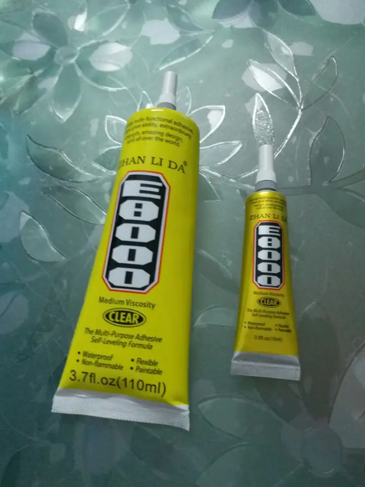

ZHANLIDA 110-15ml 2pc E8000 Clear Adhesive Sealant Glue for DIY Diamond Clothes Shoes Paste Jewelry Craft