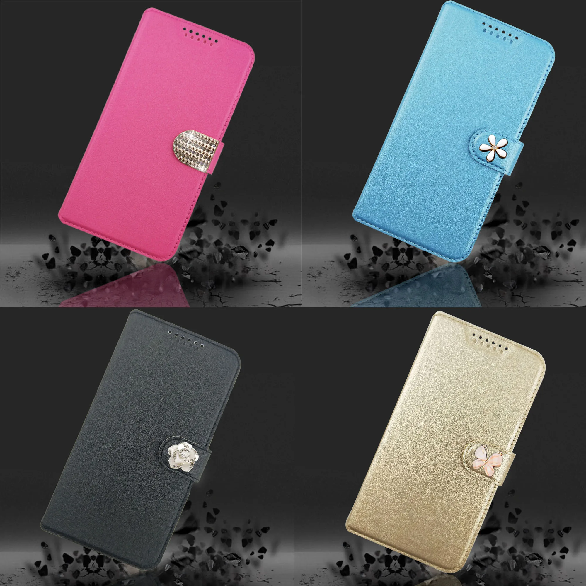 Flip Case For DEXP GS150 AS260 G253 B355 BS155 AL140 Printed Flower Butterfly Special PU Leather case | Мобильные телефоны и