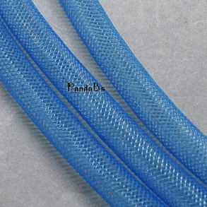 8 мм 30 ярдов сетка для изготовления ювелирных изделий Бисероплетение материал украшения трубки, пластиковая чистая нить шнур, белый - Цвет: DodgerBlue