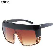 HBK, новинка, солнцезащитные очки для женщин и мужчин, негабаритные квадратные очки, UV400, градиентные, винтажные, брендовые, дизайнерские, очки, Oculos lunette femme