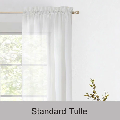 Standard/Thickened Tulle Window Curtains for Living Room Bedroom Decoration White Modern Veil Solid Sheer Voile Tulle 