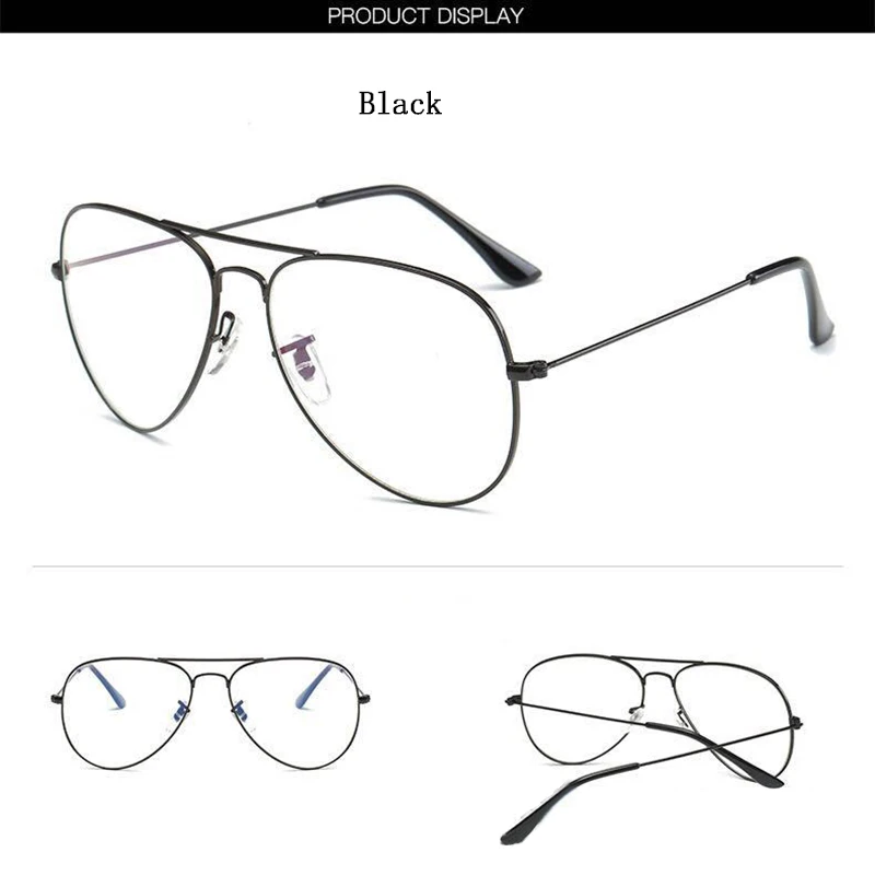 Для женщин и мужчин Близорукость Оптические очки по рецепту анти синий светильник очки пилота близорукие очки-1,0 до-6,0 L3