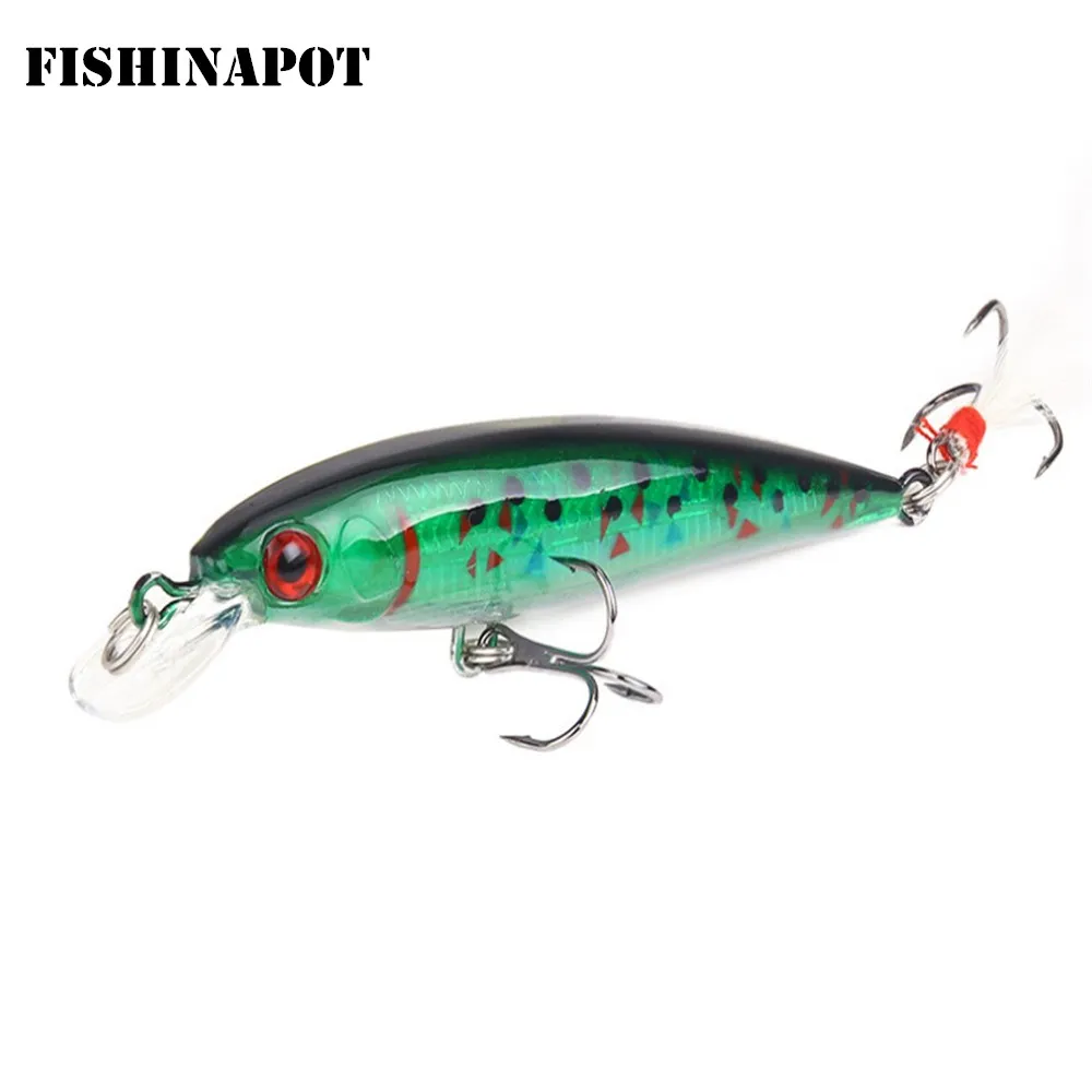 1PCS Minnow Fishing Lure 9cm 7g isca Artificial Hard Crankbait Wobbler Baits with Feather Artificial Pike Carp Fishing Tools