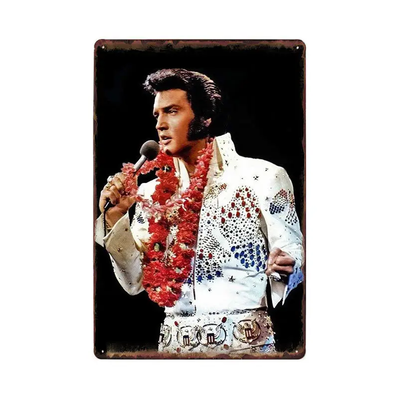 60259 Elvis Presley вывески металлические винтажные постеры оловянные дощечки настенные Декорации для бара Клубная комната паба художественные картины Домашний Декор 20x30 см - Цвет: 60259