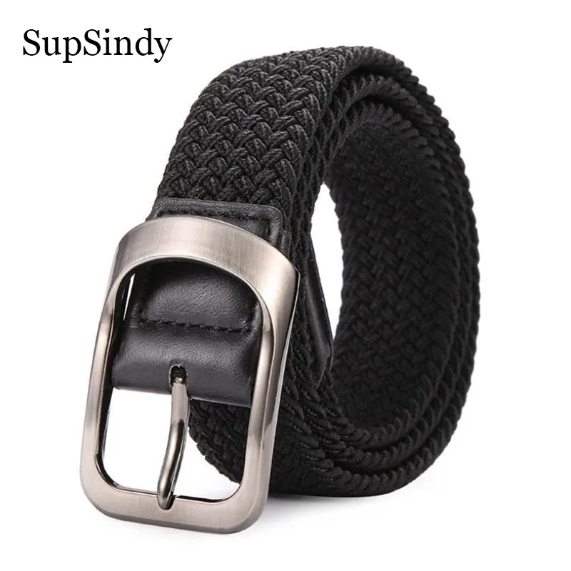 SupSindy Модные мужские и женские джинсовые ремни брезентовые металлические пряжки