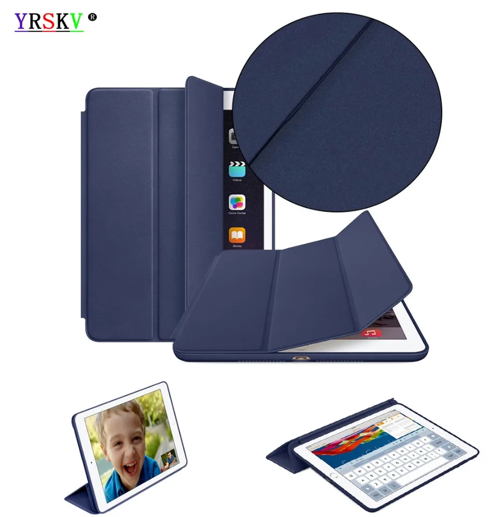 

Case for apple iPad 9.7 inch 2017/2018 release 6th YRSKV Original 1:1 Ultra Slim Light weight Smart Auto Sleep Wake Tablet case