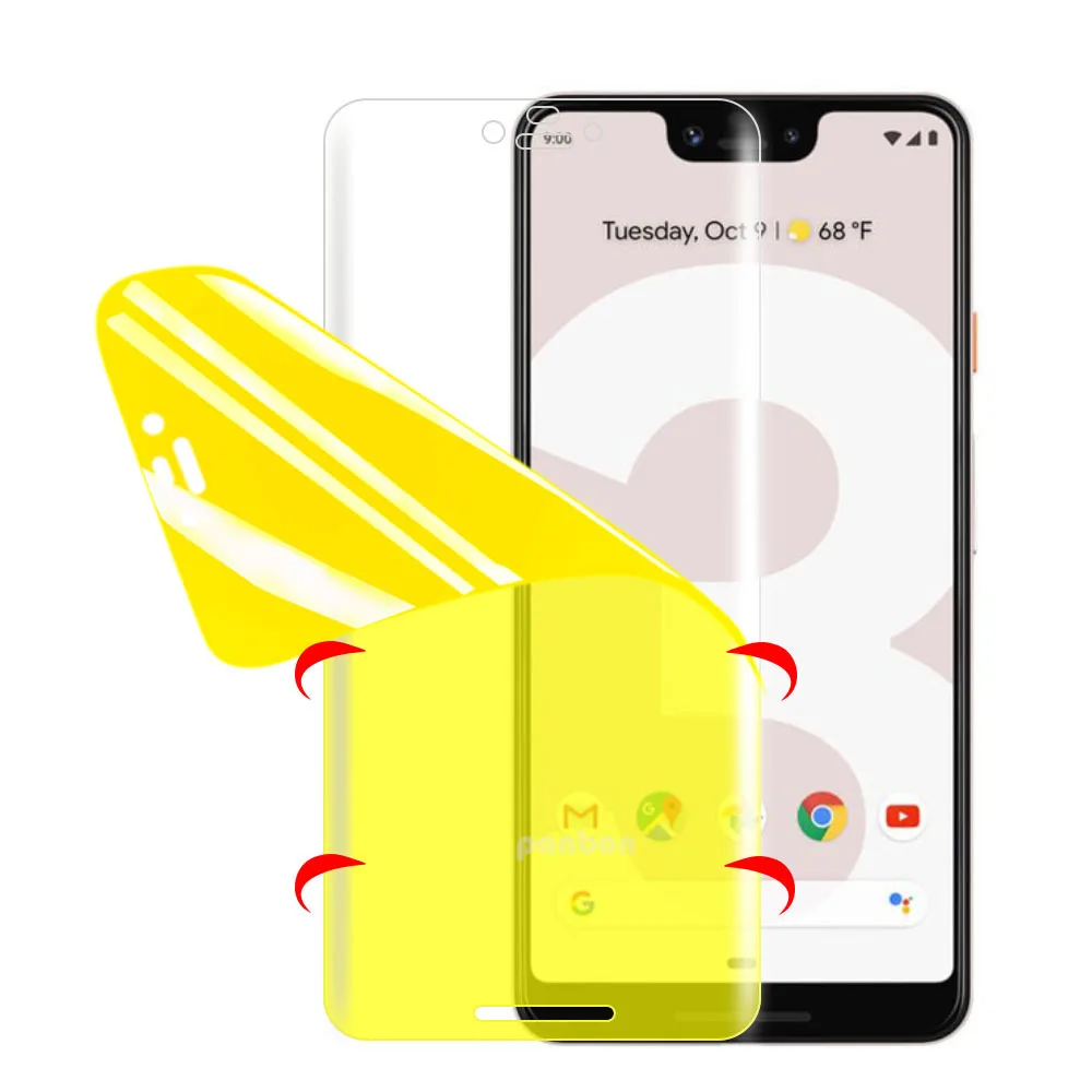 Прозрачная защитная пленка HD для Google Pixel 2 3 XL / xl2 xl3 полностью мягкая Гидрогелевая